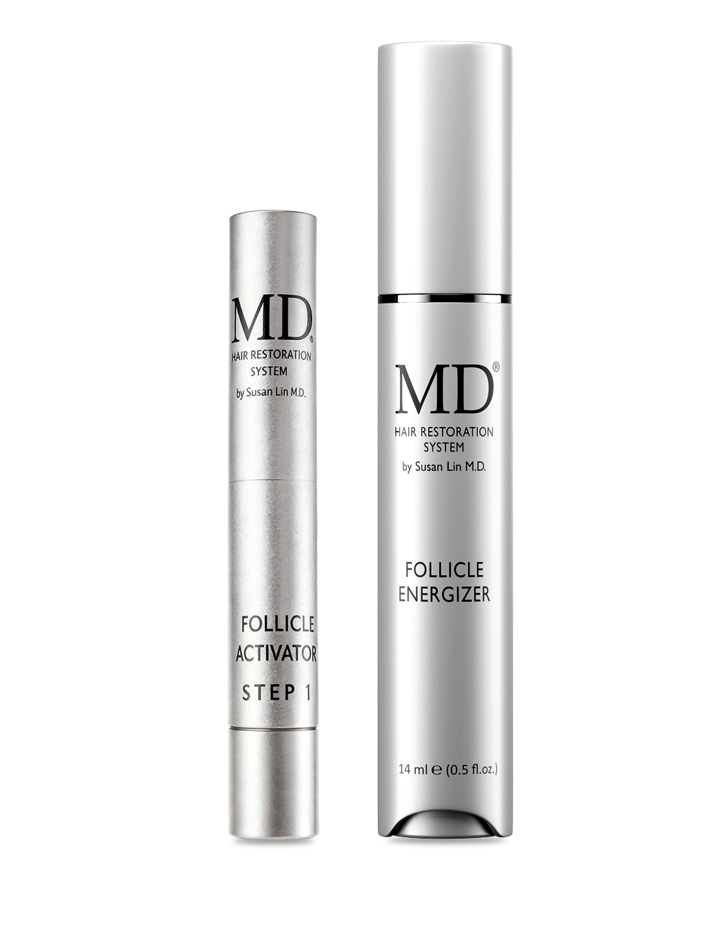 MD Hair Care System — physician-formulated routine for fuller-looking natural hair