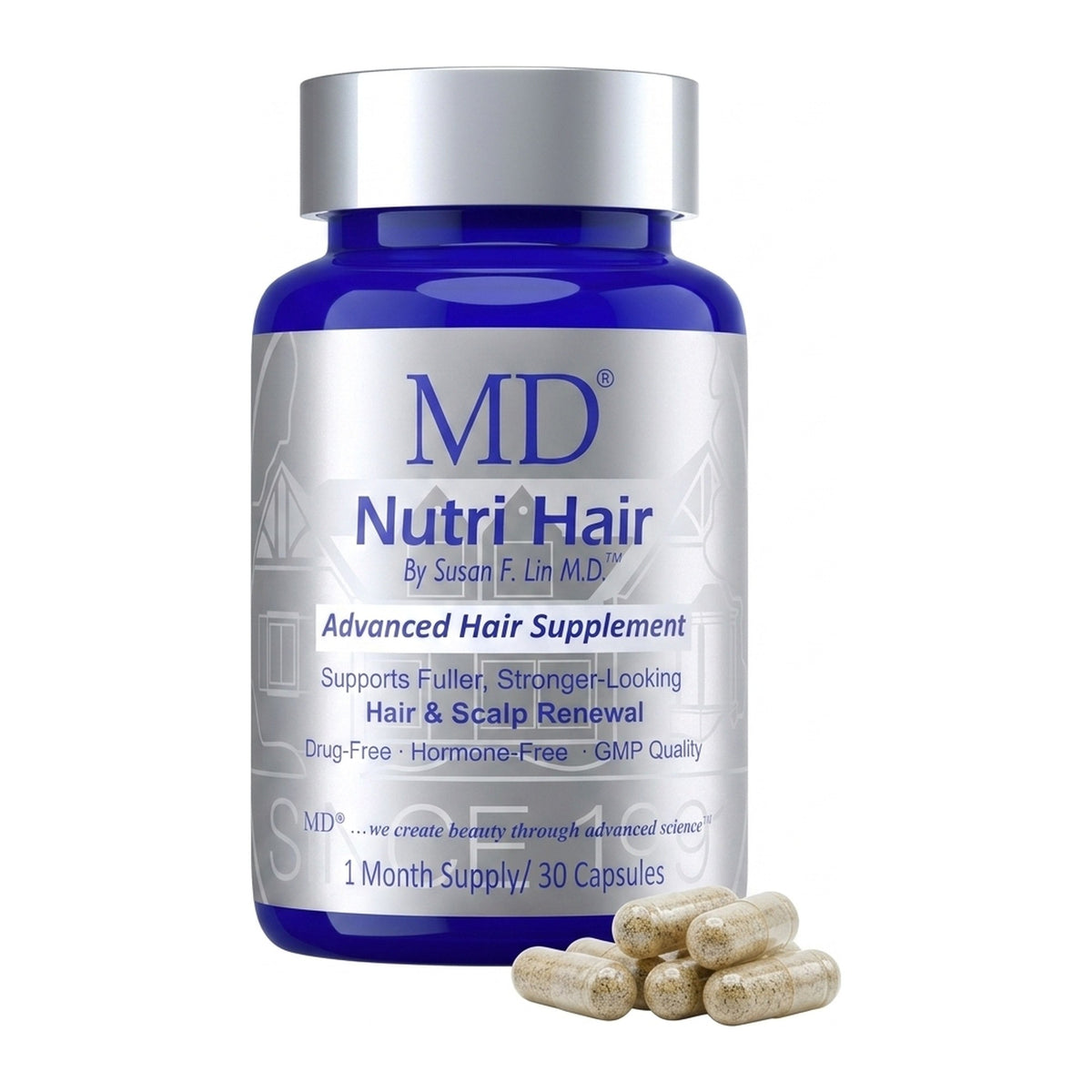 MD® Nutri Hair daily hair supplement, 30 capsules