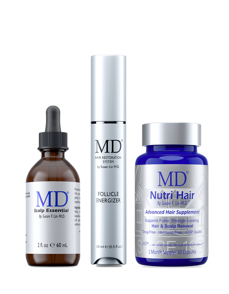 MD Hair Restoration Kit | Drug-Free Thinning Hair Solution – MD®