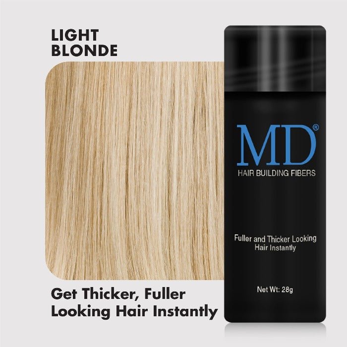 MD Ultimate Hair Thickening Fiber - Black - Dark Brown - Light Blonde - Blonde - 28g - MD