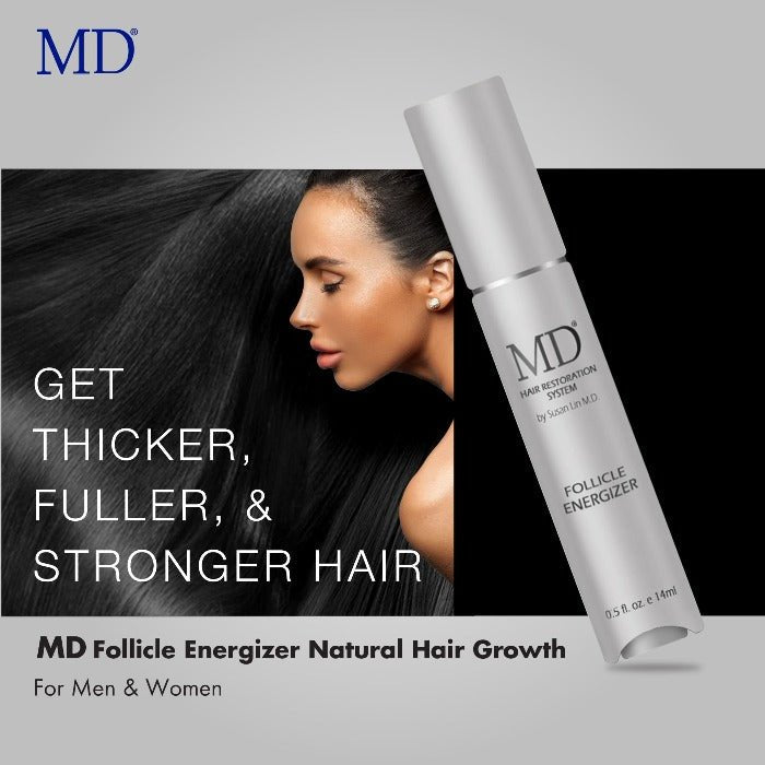 MD® Follicle Energizer Serum - Natural Hair Growth Serum - 30-Day Supply - MD