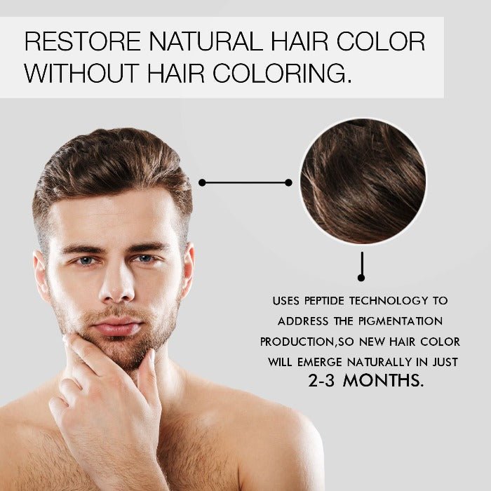 MD Hair Color Restoration For Men and Women - Restore Natural Hair Color- 1.7 fl. oz 30 Days Supply - MD