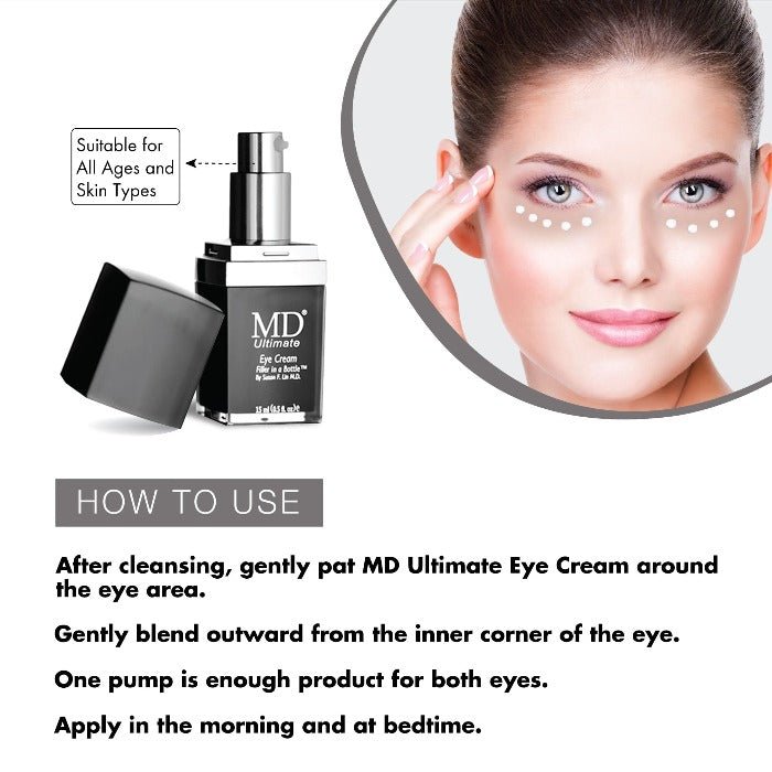 MD Ultimate Eye Cream - Reduced Dark Circles, Puffiness, Wrinkles & Anti-Aging - 0.5 fl oz / 15ml - MD