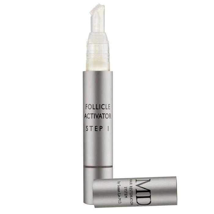 MD® ফলিকল অ্যাক্টিভেটর ০.১৪ ফ্লু আউন্স বোতলের ক্লোজ-আপ - চুল পাতলা করার জন্য পেপটাইড স্ক্যাল্প সিরাম

