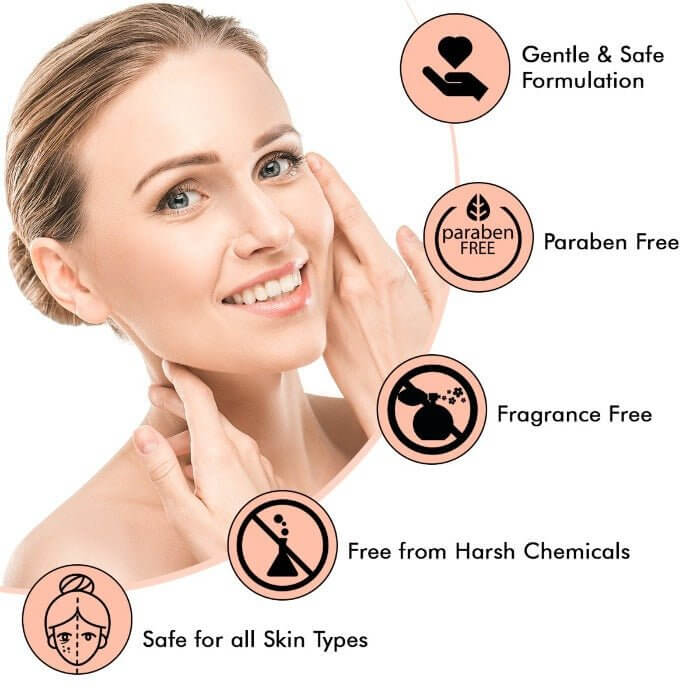 MD Enzyme Mask benefits: gentle and safe formula, paraben free, fragrance free, free of harsh chemicals, and suitable for all skin types